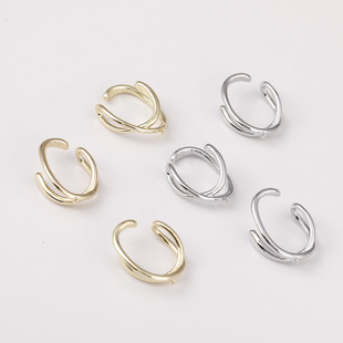 14k电镀真金保色星芒耳骨夹带吊耳夹diy手工耳环无耳洞耳饰配件