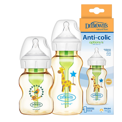 布朗博士奶瓶PPSU宽口150ml/270ml新生儿宝宝防摔防呛防胀气奶瓶