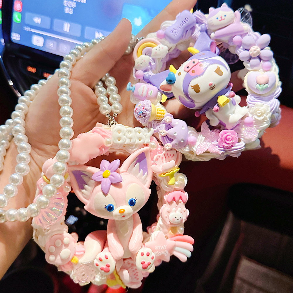 可爱卡通公仔车挂花环汽车挂件挂饰奶油胶diy材料包手工自制饰品,饰品/流行首饰/时尚饰品新,其他DIY饰品配件,淘宝优惠券,粉丝福利购,淘宝优惠卷