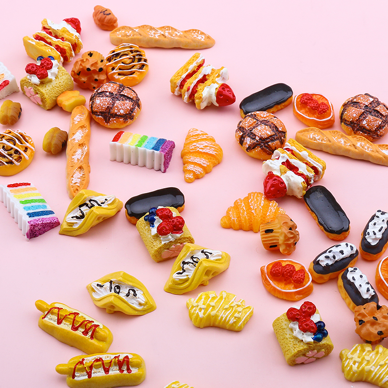 仿真蛋糕食玩面包奶油胶手机壳材料包手工diy制作自制树脂配件g