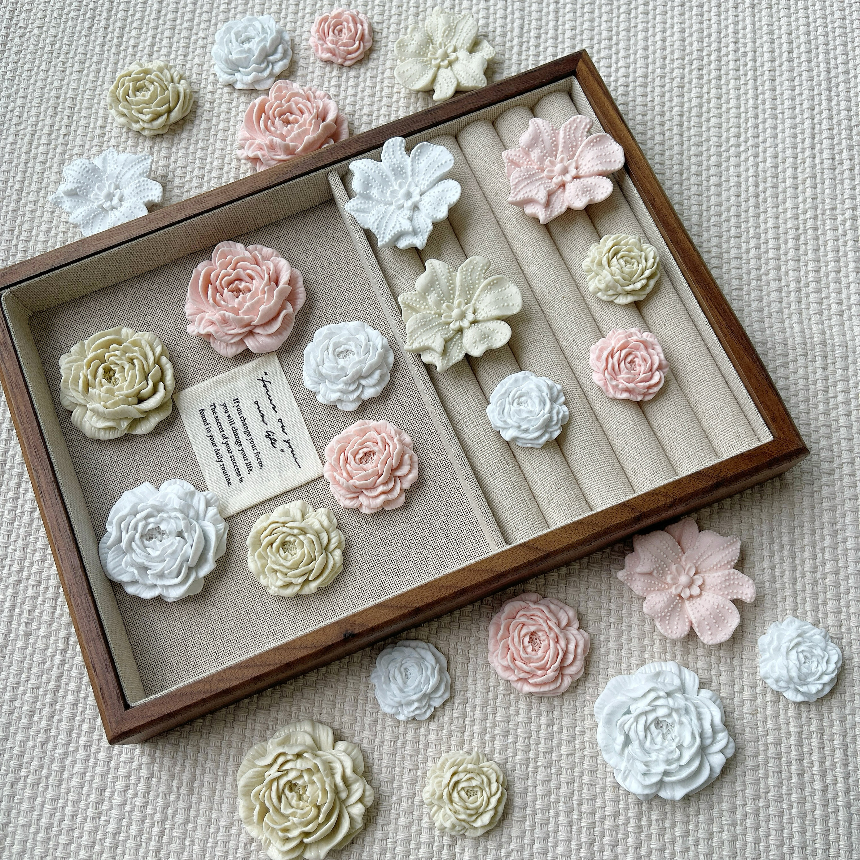 泡芙花手工diy奶油胶材料包制作发夹头饰配件树脂花朵