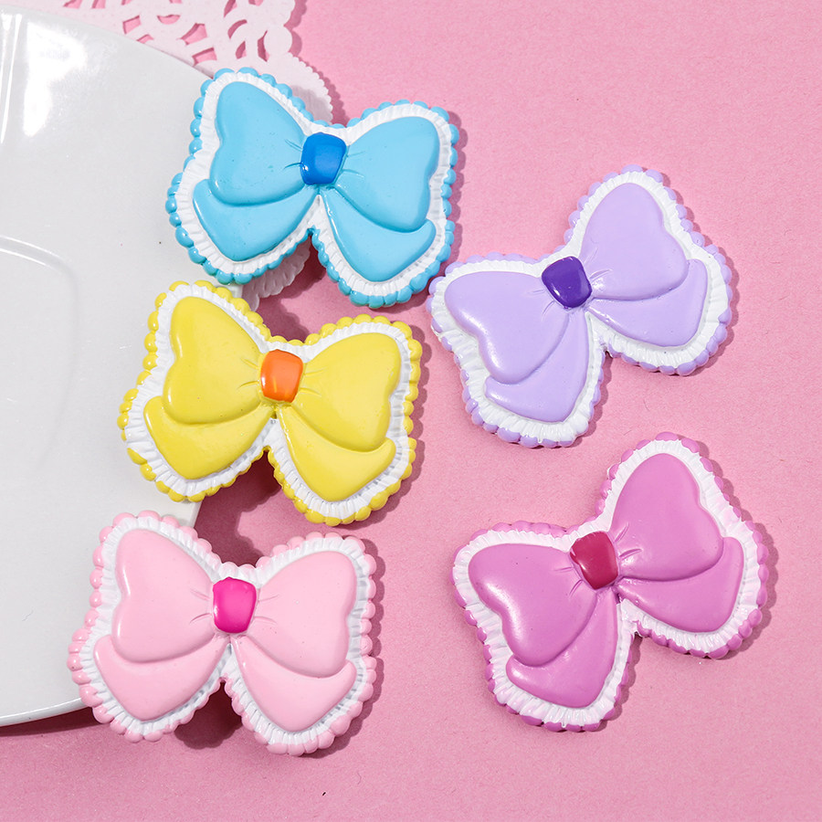 花边大蝴蝶结领结奶油胶手机壳树脂饰品配件diy材料包手工自制