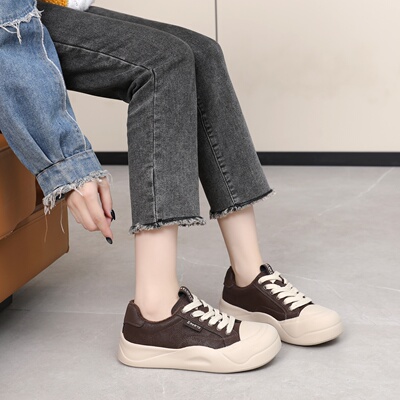 新款真皮绒里二棉大码女鞋休闲鞋