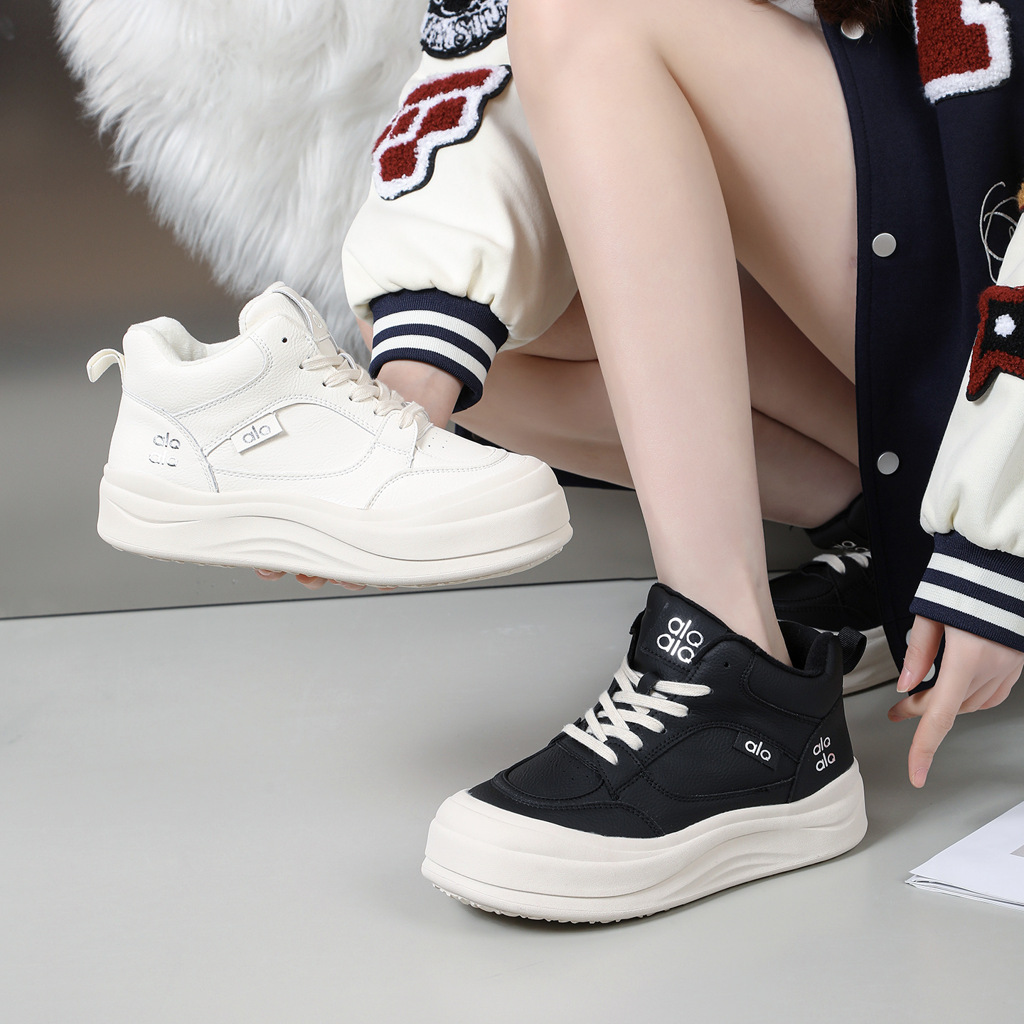 冬季大码女鞋40-43码厚底休闲鞋