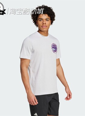 5月ADIDAS阿迪达斯男子网球印花运动短袖圆领T恤IW0146/IW0145