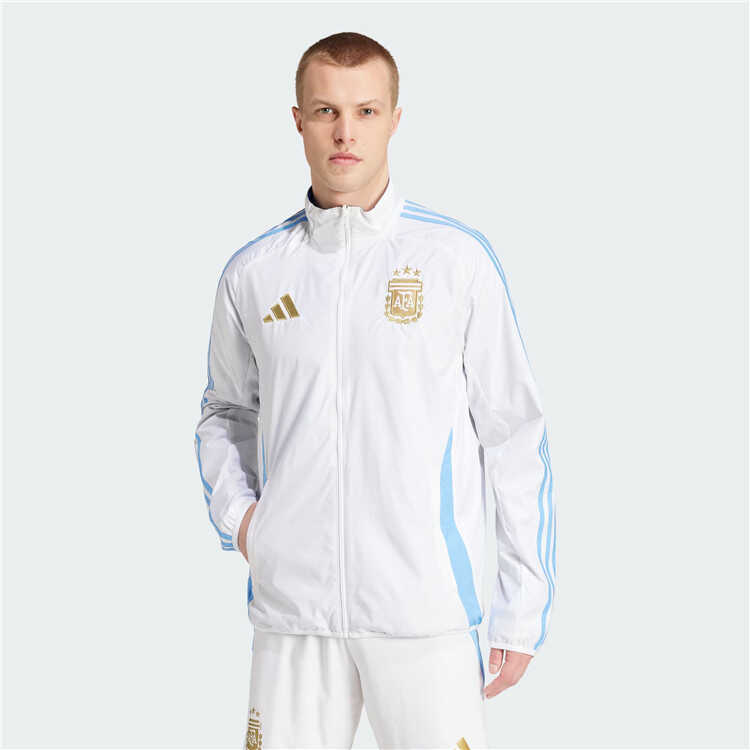 6月ADIDAS阿迪达斯 男子阿根廷队足球运动出场夹克外套IW0219