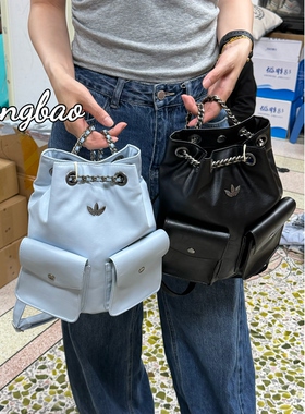 1月adidas阿迪达斯  女子经典复古风运动双肩背包KW4750/KW4751