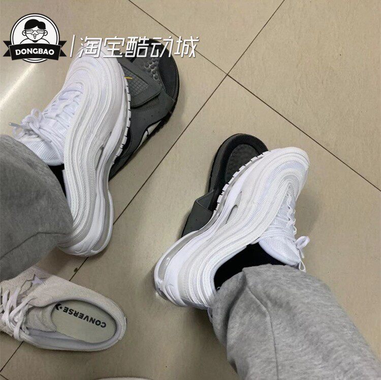 1月NIKE耐克AIR MAX 97男子休闲运动纯白子弹头跑步鞋921826-101