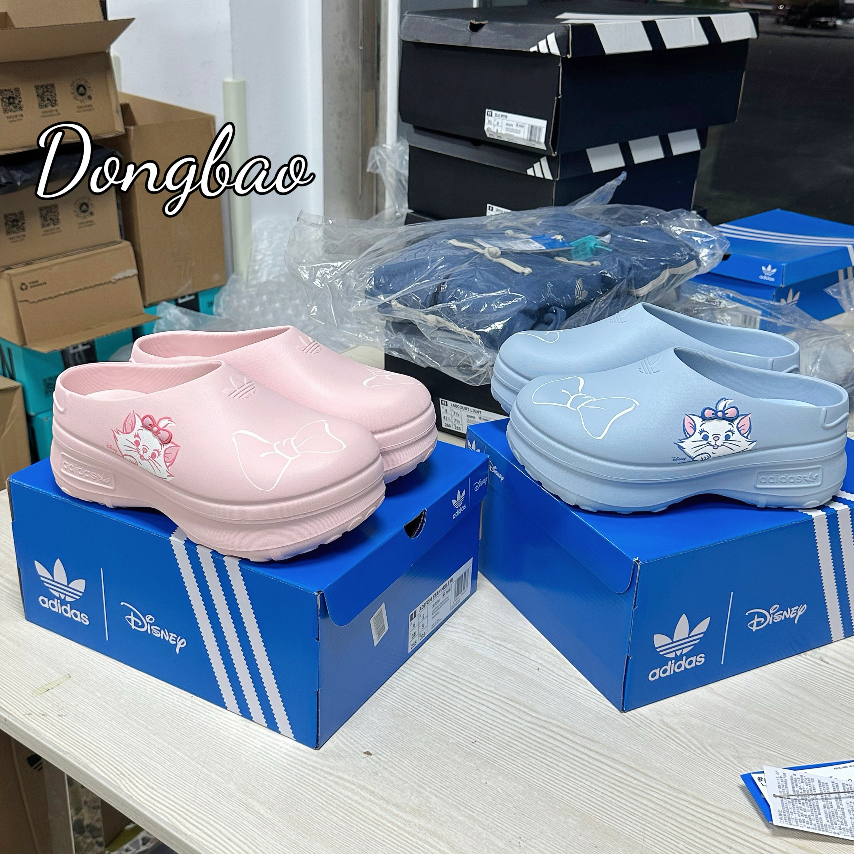 5月adidas阿迪达斯 玛丽猫联名款厚底厨师鞋拖鞋JR4245/JR7150