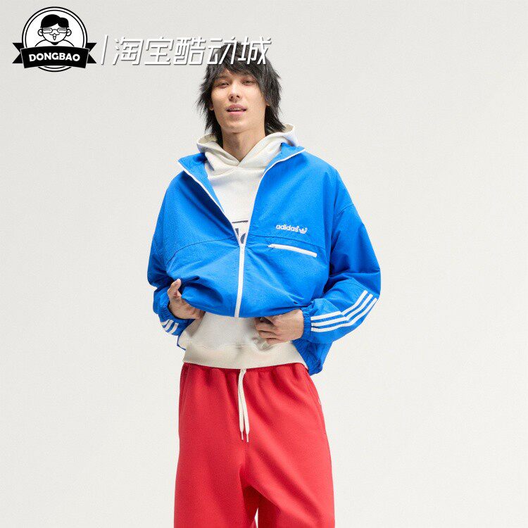 阿迪达斯复古风宽松运动外套