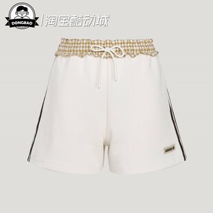 3月ADIDAS阿迪达斯SHORT 女子休闲格纹拼接运动短裤KU9395/KU9394