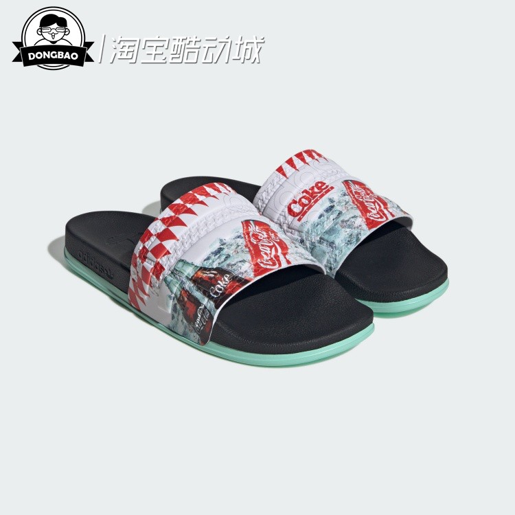 可口可乐联名款经典印花休闲拖鞋