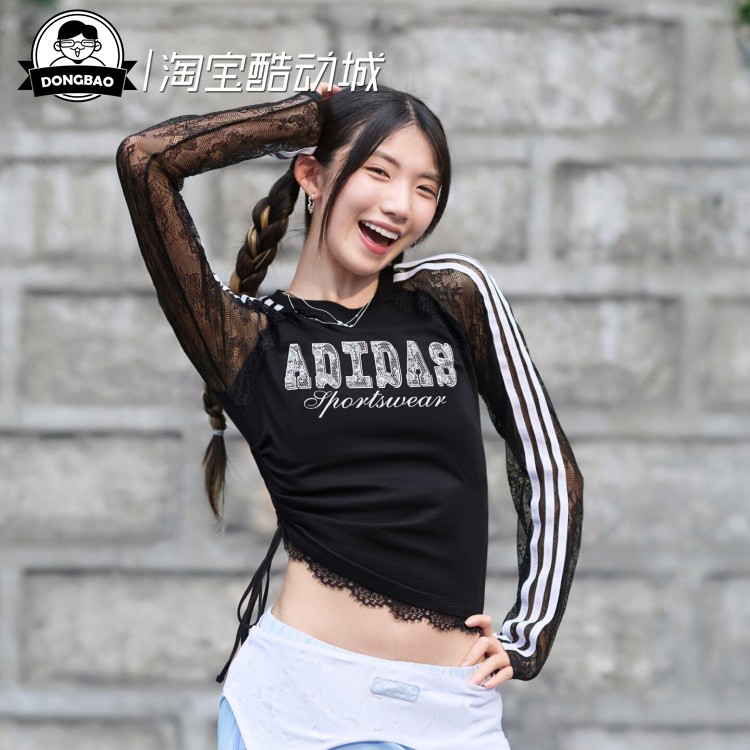 蕾丝花边修身显瘦休闲长袖T恤