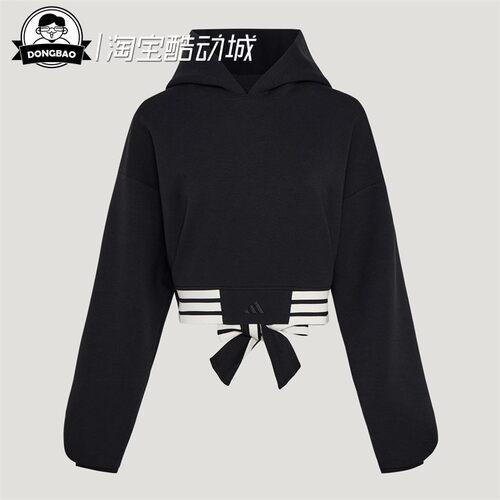 短款运动休闲宽松连帽卫衣套头衫