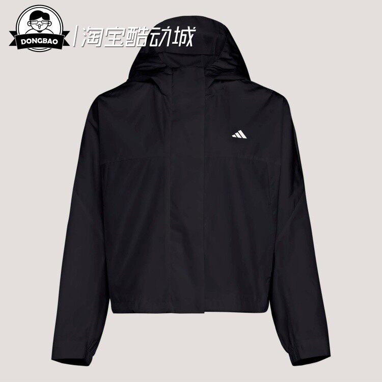 2月adidas阿迪达斯拒水梭织运动宽松连帽夹克外套KV5971/KV5970