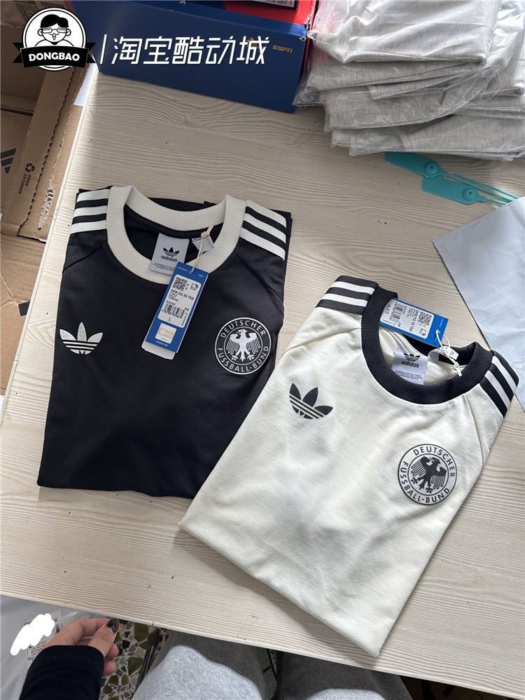 2月三叶草ADIDAS阿迪达斯德国队短袖T恤复古球衣IU2102/IU2103 运动服/休闲服装 运动T恤 原图主图