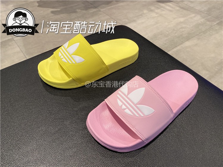 4月adidas三叶草男女拖鞋