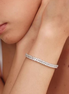 满钻手链女网球链排钻锆