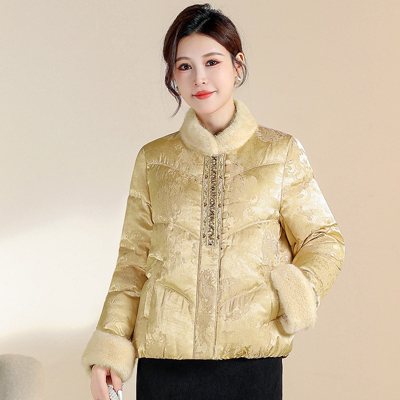 国风提花羽绒服女保暖外套2025年冬季新款中式鸭绒服上衣,女装/女士精品,羽绒服,淘宝优惠券,粉丝福利购,淘宝优惠卷