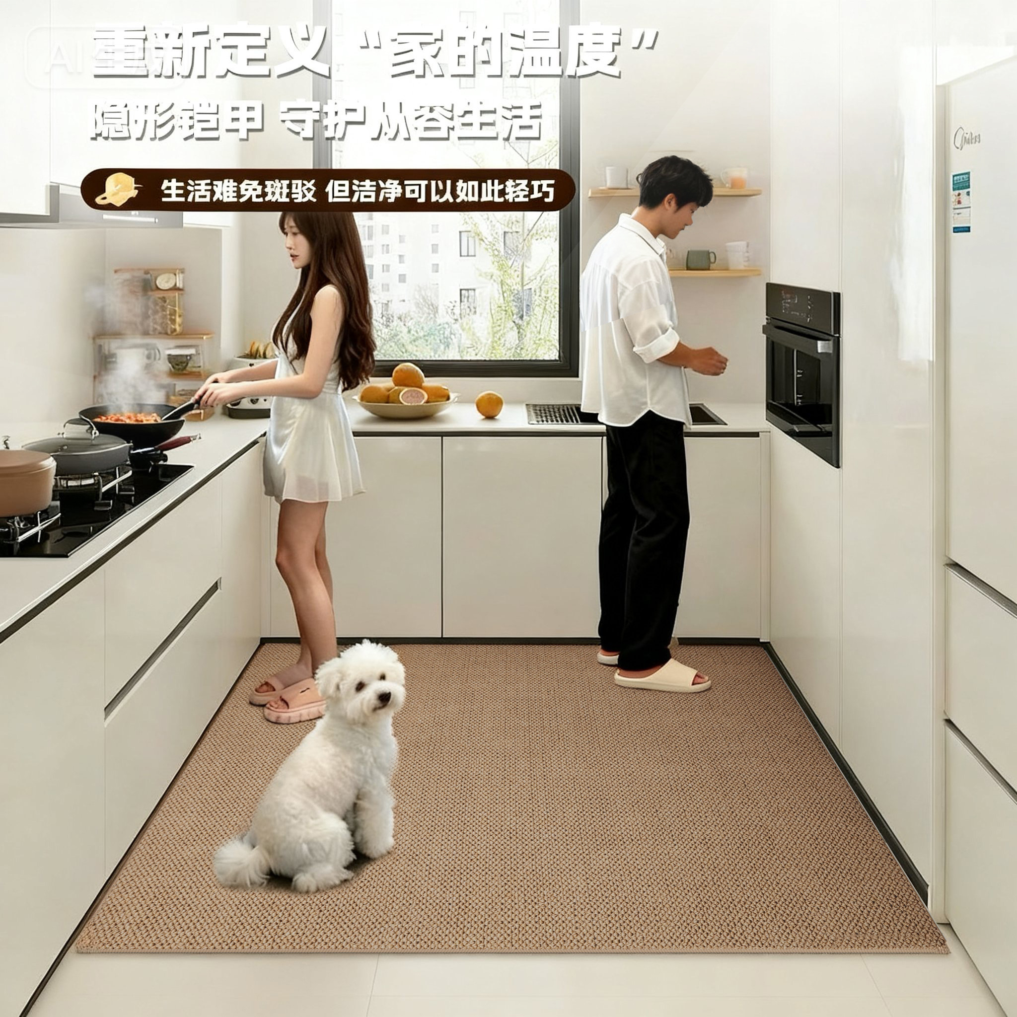 仿剑麻2025新款厨房地垫