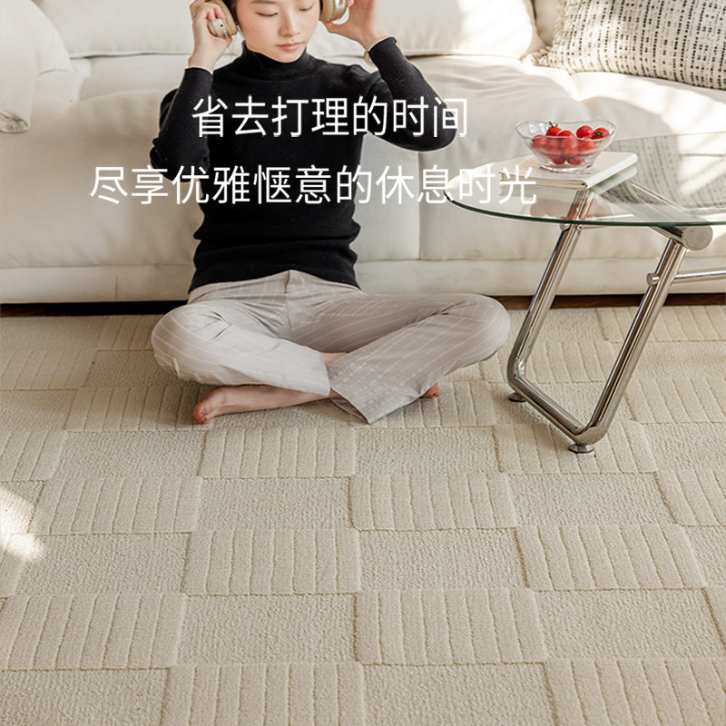 地毯客厅2025新款免洗可擦无胶抗菌法式高级轻奢加厚家用沙发地垫