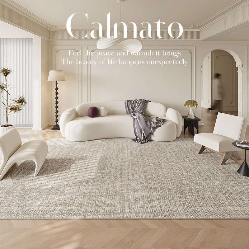 簡約素色地毯客廳防水面料
