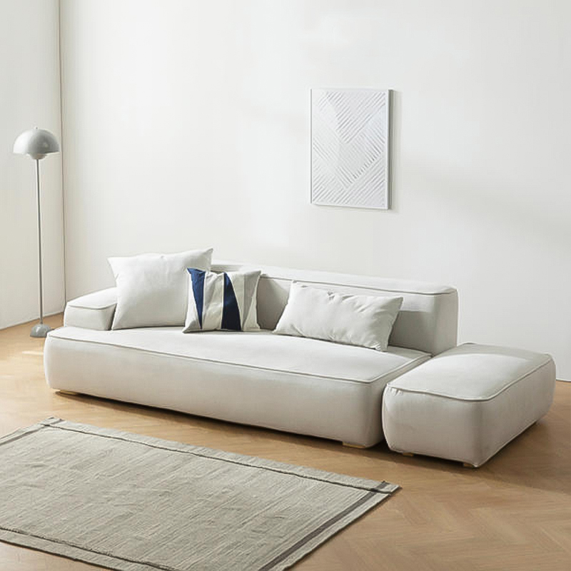 小户型极简轻奢直排沙发