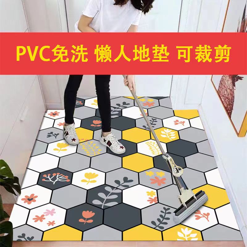 pvc简约现代玄关地垫新品免洗垫