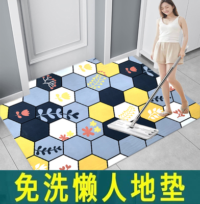 pvc简约防滑免洗地垫厨房地垫