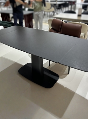 CZ225复合岩板跳台长餐桌1.2米拉升餐桌变1.8米长功能餐桌聚餐桌