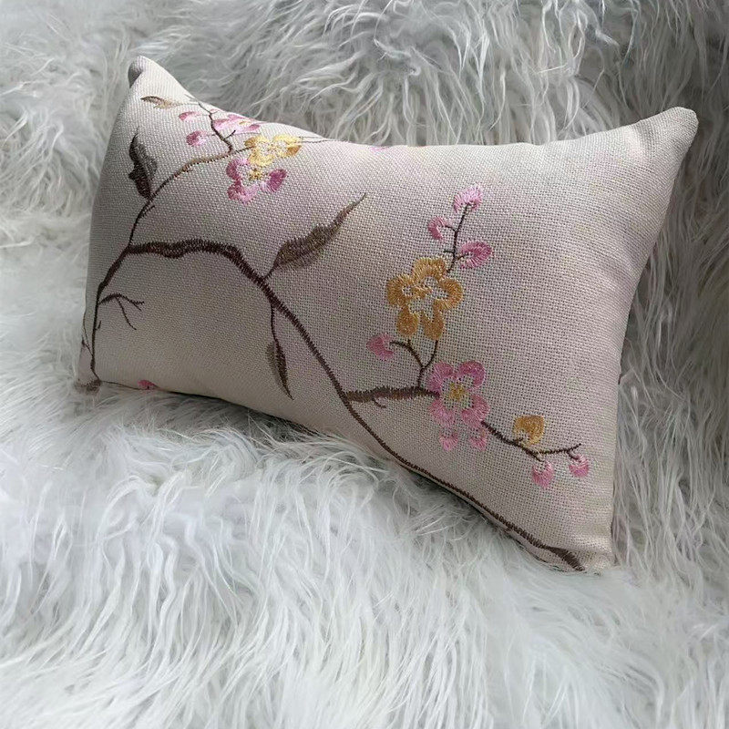 高级感现代千鸟格腰枕车用沙发靠垫护腰枕头靠枕百搭可拆洗