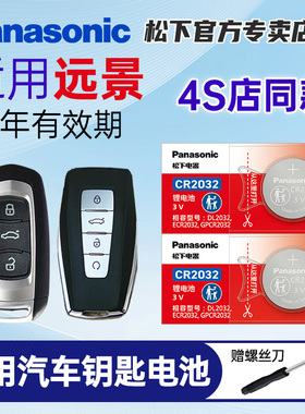 适用于 吉利远景X6 X3 S1 SUV汽车钥匙遥控器纽扣电池原装松下专用原厂电子16 17 18 19 20年新款老CR2032