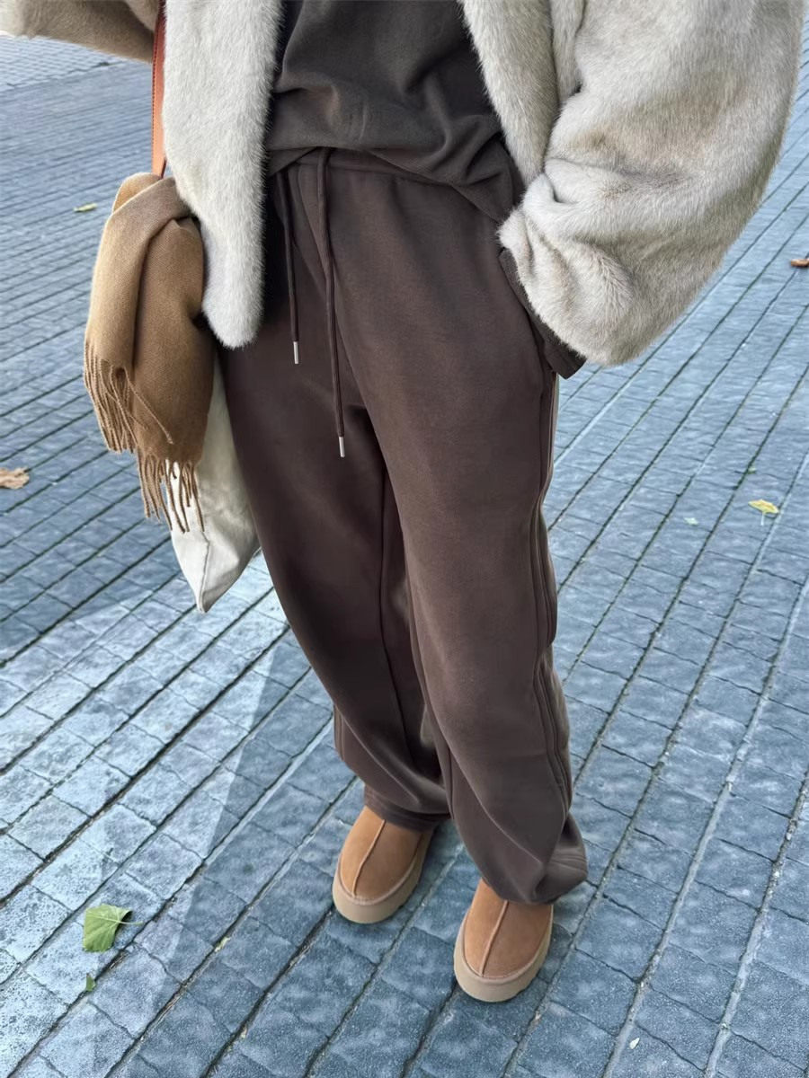 ACRAB 巴恩风美拉德加绒加厚美式复古休闲高腰运动裤抽绳卫裤女,女装/女士精品,休闲裤,淘宝优惠券,粉丝福利购,淘宝优惠卷