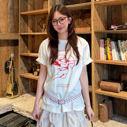 ACRAB可爱卡通丘比特短袖T恤女