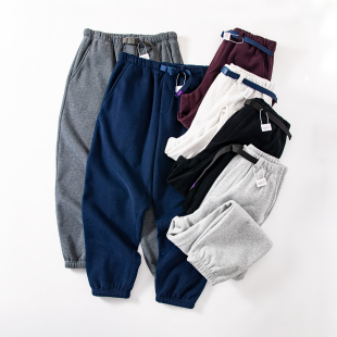 休闲保暖百搭束脚裤 复刻紫标男女加绒加厚卫裤 冬宽松直筒运动长裤