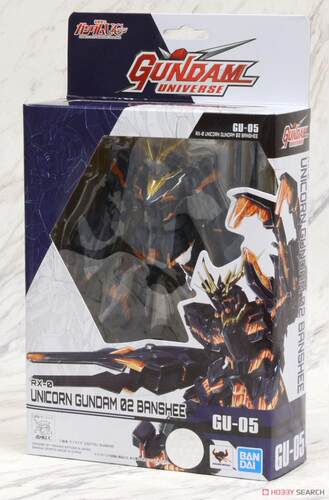 万代 GU-05 报丧女妖 黑独角兽 GUNDAM UNIVERSE Banshee高达成品