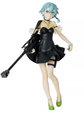 SEGA 刀剑神域 EX LPM 朝田诗乃 黑色晚礼服 机枪 景品手办