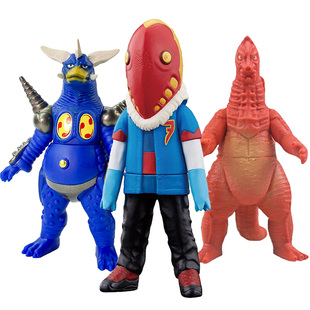 万代 软胶 特利迦奥特曼 怪兽 梅特隆 巴尼拉 巴里盖拉 手办礼物