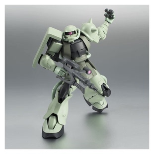 万代 ROBOT魂 动画版 量产型 MS 06 绿扎古 高达 成品 可动 模型