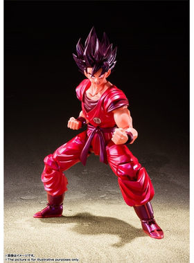 万代 七龙珠Z SHF 孙悟空 界王拳 新版 红色 可动手办模型人偶