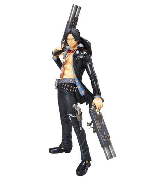 megahouse mh海贼王pop 强者世界剧场版 艾斯 黑衣 西服 手办