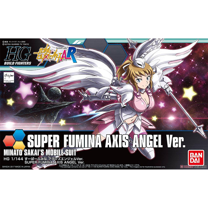 万代 HGBF 054 超级星野文奈 阿克西斯天使 创战者高达拼装模型