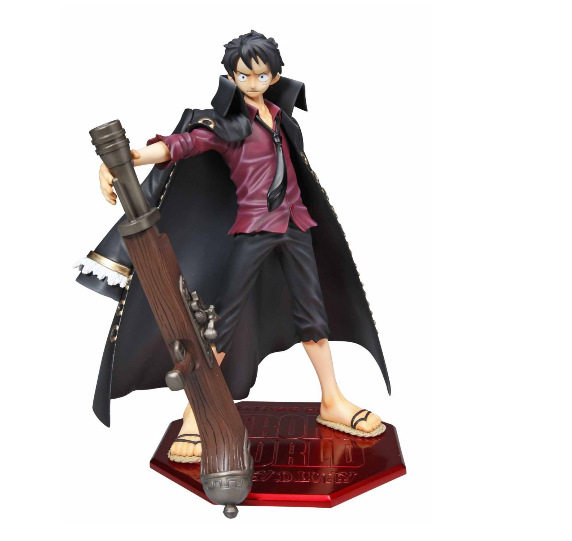 Megahouse 海贼王POP强者世界 黑衣 路飞 大炮 电镀版 手办