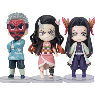 万代 mini 鬼灭之刃 鳞泷左近次灶门祢豆子蝴蝶香奈惠 手办