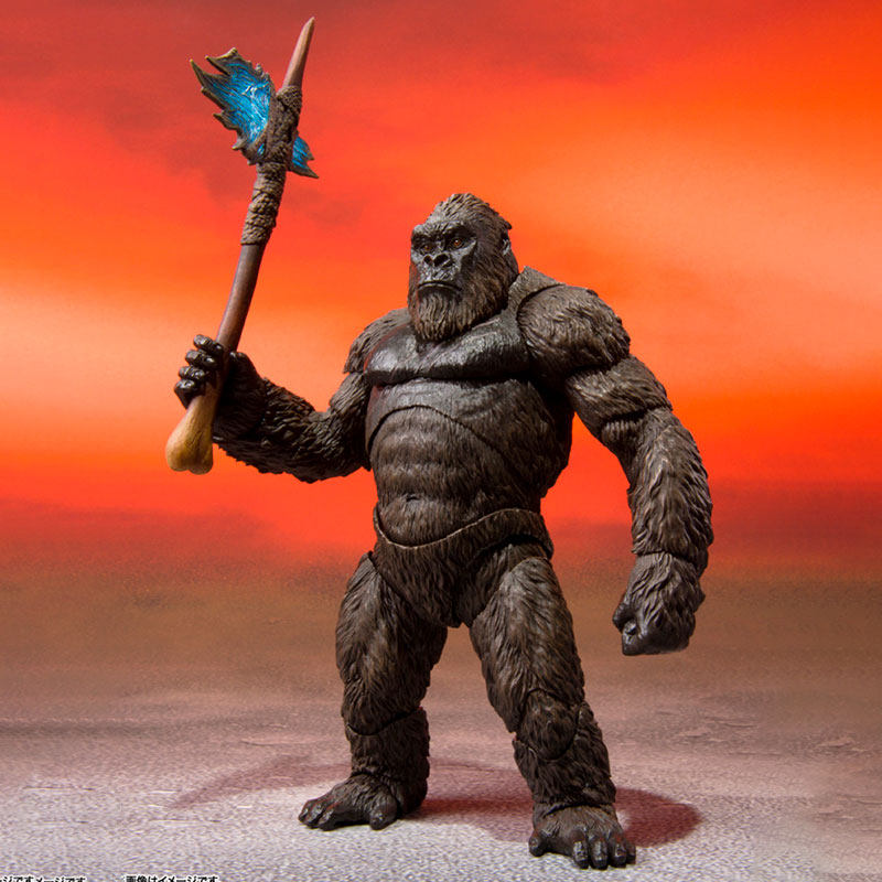 万代 shm 哥斯拉大金刚  king kong 斧头 靓仔 可动人偶手办