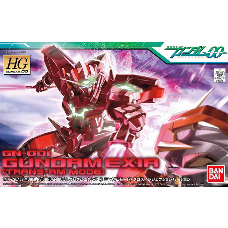 万代 HG00 31 能天使 TRANSAM 三红模式 机动战士高达00 拼装模型