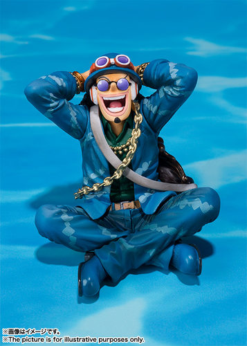 万代Figuarts Zero海贼王20周年 乌索普 蓝衣华衣草帽团手办