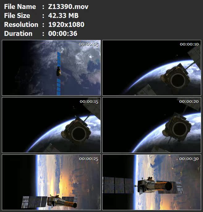 卫星太空运行太空垃圾威胁卫星安全高清实拍视频素材