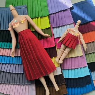 特体尺寸定制小布BJD6分8分OB11 OB24 viya娃娃衣服百搭百褶裙