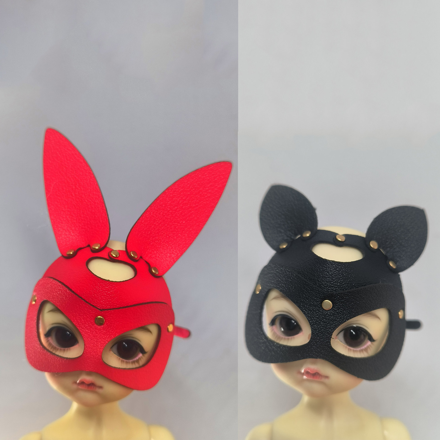 BJD3分4分6分8分12分ob24ob11女兵人娃娃配件面具兔子猫面罩假面